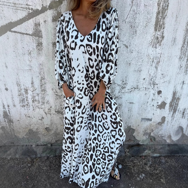 Denise | Vestido com Estampa de Onça