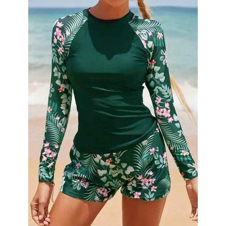 Maiô Surf Dois Peças Noa de Manga Longa – Proteção Solar, Flexível, Pronto para Ondas