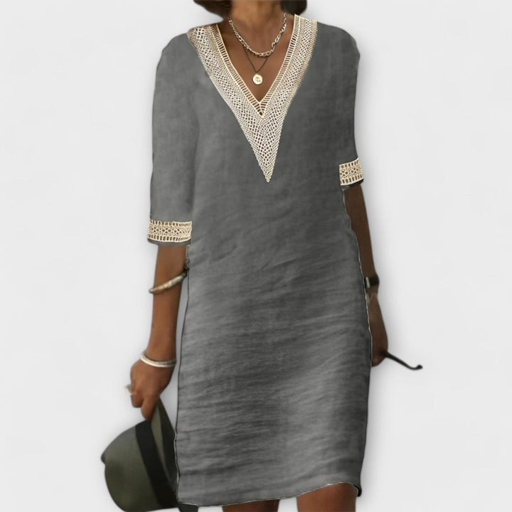 Emelia | Boho-inspiriertes V-Ausschnitt Kleid