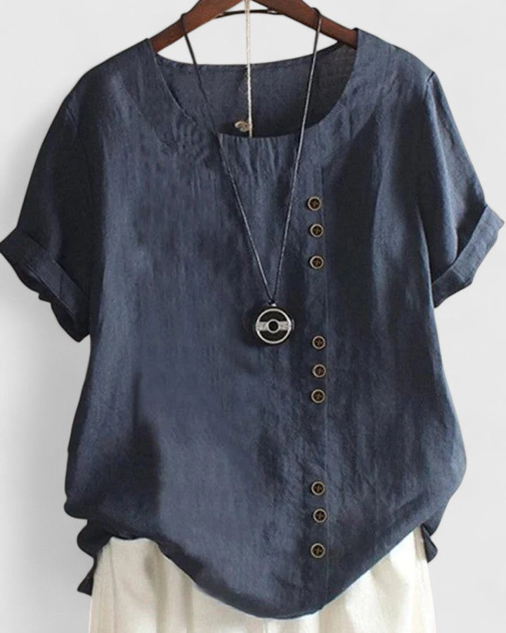 Elisavie | Bequeme Bluse mit kurzen Ärmeln