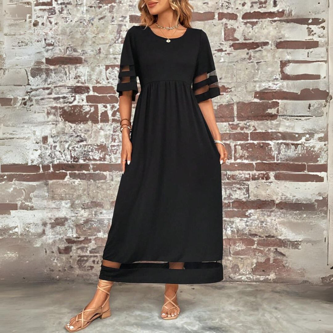Aubrey™ – Abito Midi Snellente con Effetto Pancia Liscia