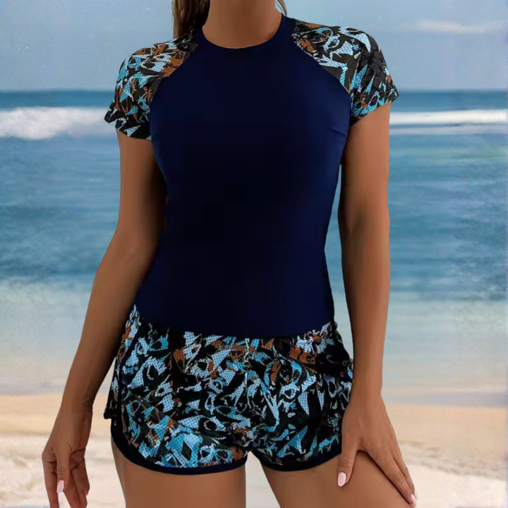 Set Bikini Due Pezzi con Maniche Corte Valorizzante