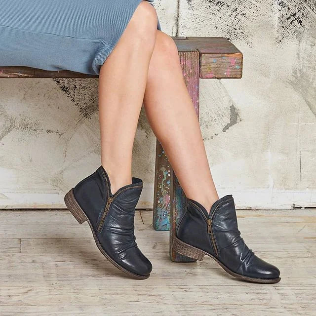 Botines con cremallera para mujer