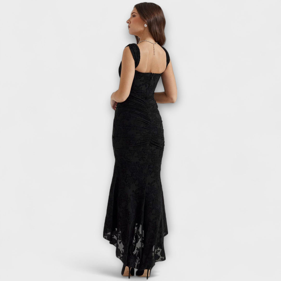 Renske - Vestido Longo com Corpete Elegante e Refinado