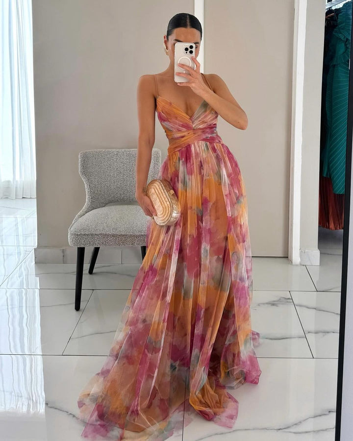 Dorte | Blumen-Maxikleid