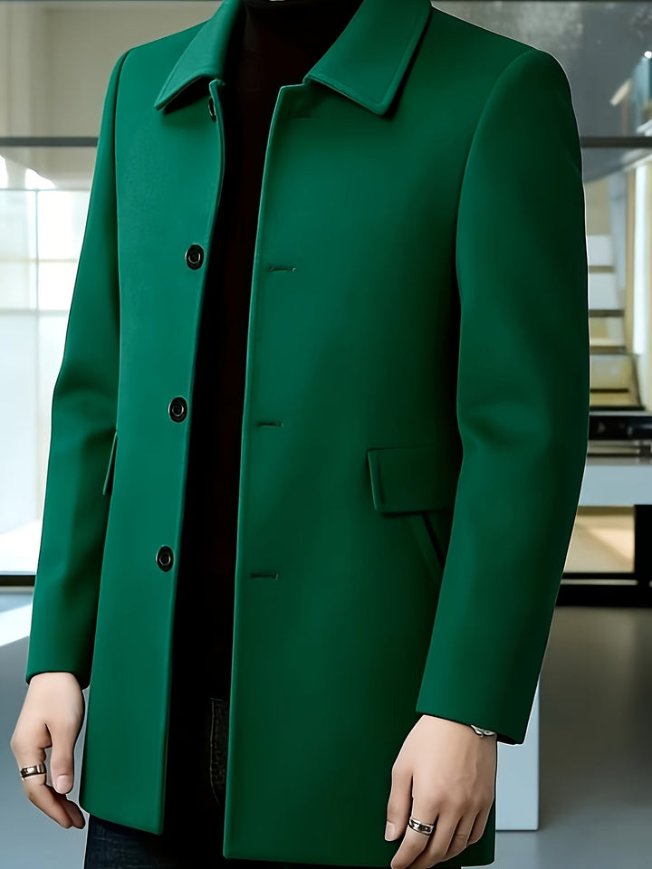 Bennett | Refined Single-Breasted Overcoat with Classic Collar