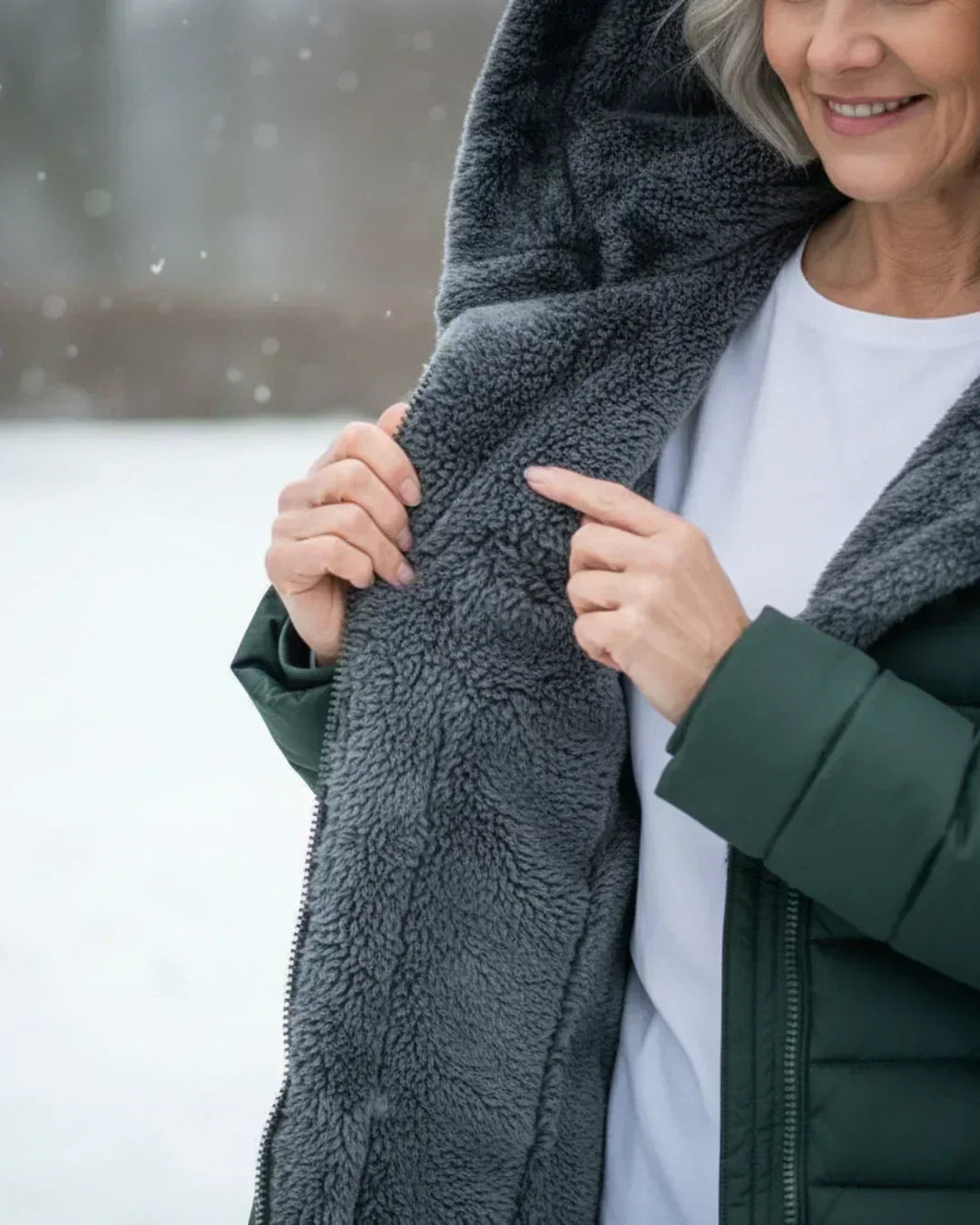 Apolline | Padded Long Quilted Jacket with A-Line Cut and Front Zip Closure