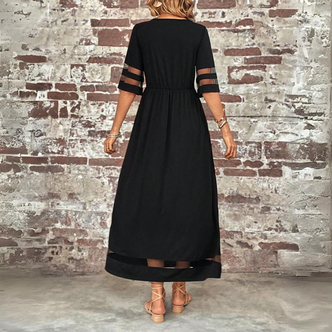 Aubrey™ – Abito Midi Snellente con Effetto Pancia Liscia