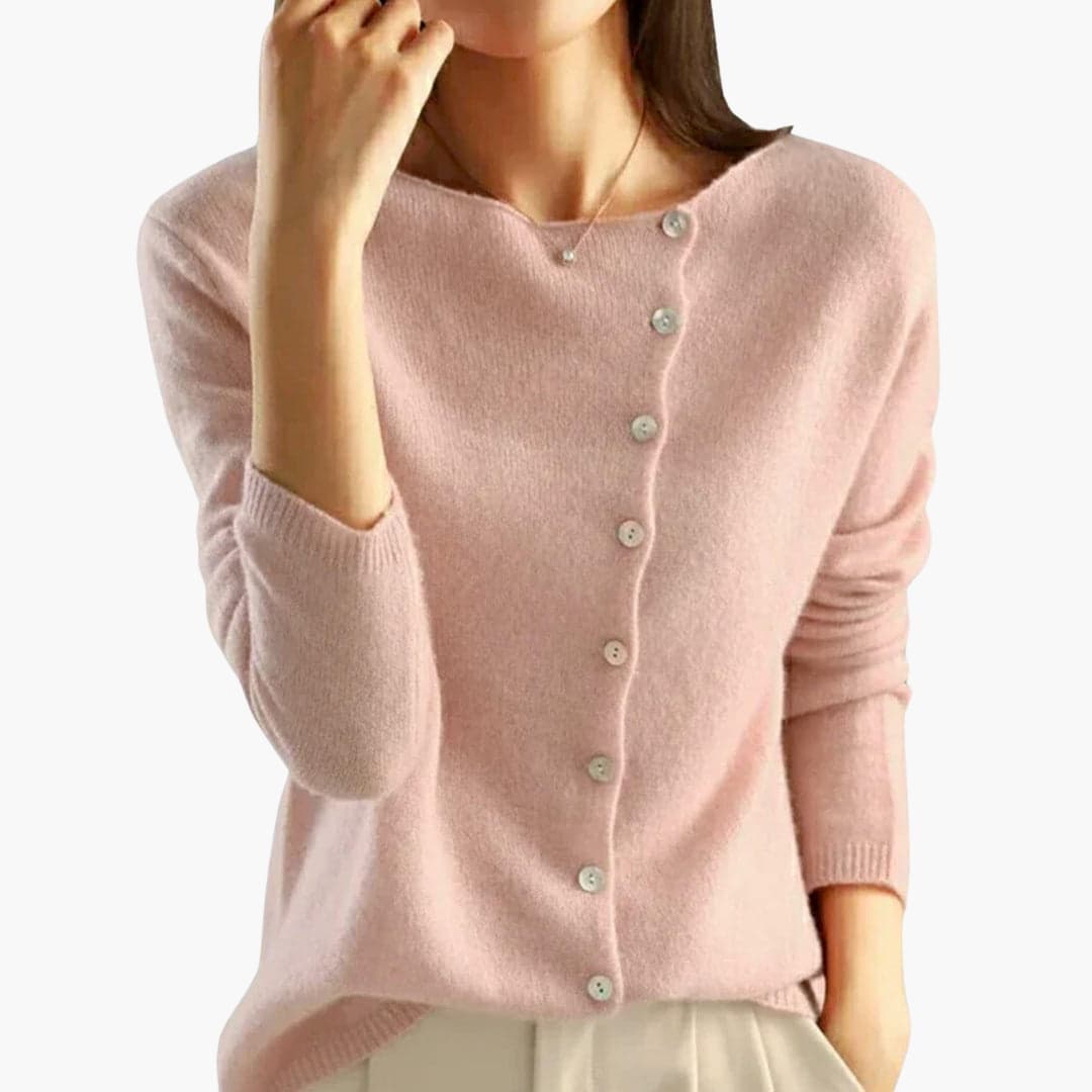 Marilyn | Raffinato cardigan a maniche lunghe con bottoni e vestibilità aderente