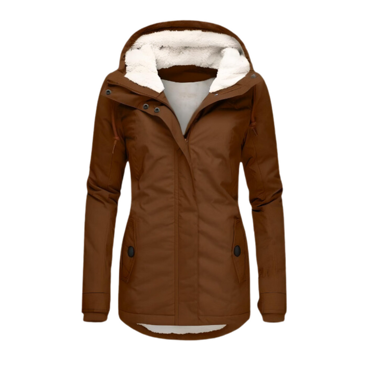 Berenice | Weather-Ready Slim Hooded Parka with Sherpa Lining and Adjustable Hood