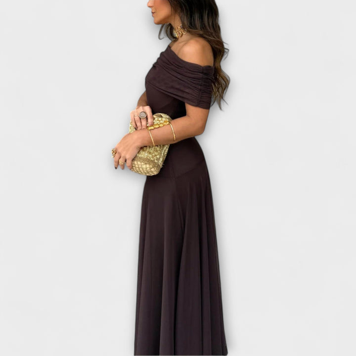 Meadow - Vestido maxi Toledo de malla con un solo hombro