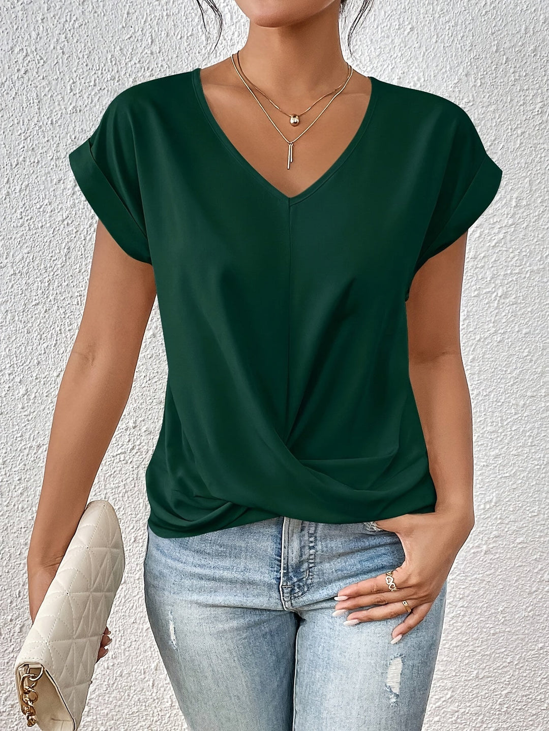 Zoe -  Den Søde Halsudskæring Casual T-shirt