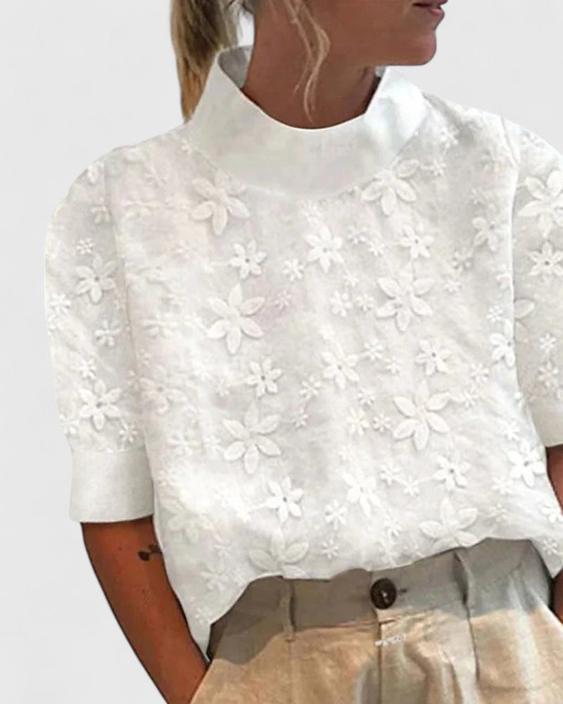 Sonelita™ | Elegante Bluse mit Stehkragen