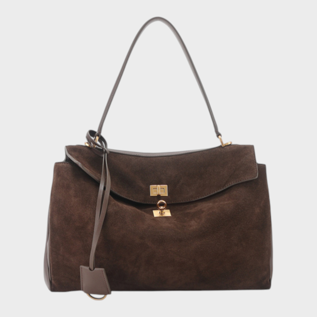 Amandine | Bolsa de ombro com estrutura suave, aba magnética e alça ajustável