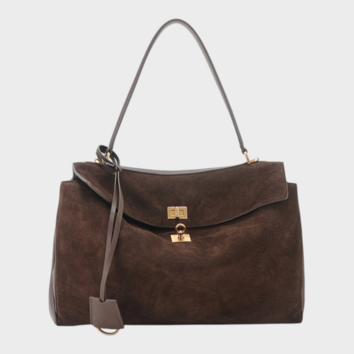 Amandine | Bolsa de ombro com estrutura suave, aba magnética e alça ajustável