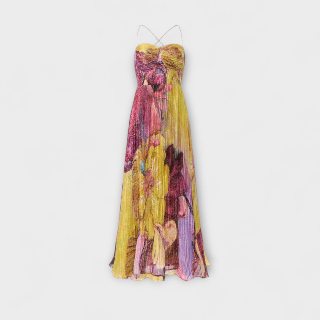 Kiara - Maxikjole med livligt ikat-print