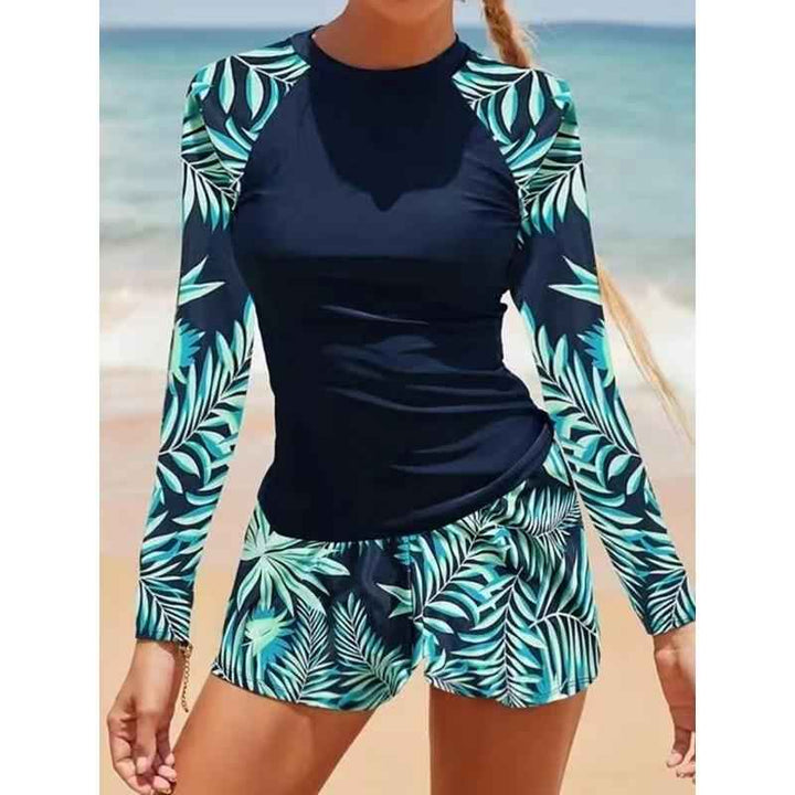 Maiô Surf Dois Peças Noa de Manga Longa – Proteção Solar, Flexível, Pronto para Ondas
