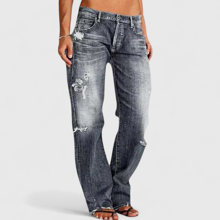 Selah | Moderne jeans med vidde i benene, afslappet talje og flydende silhuet
