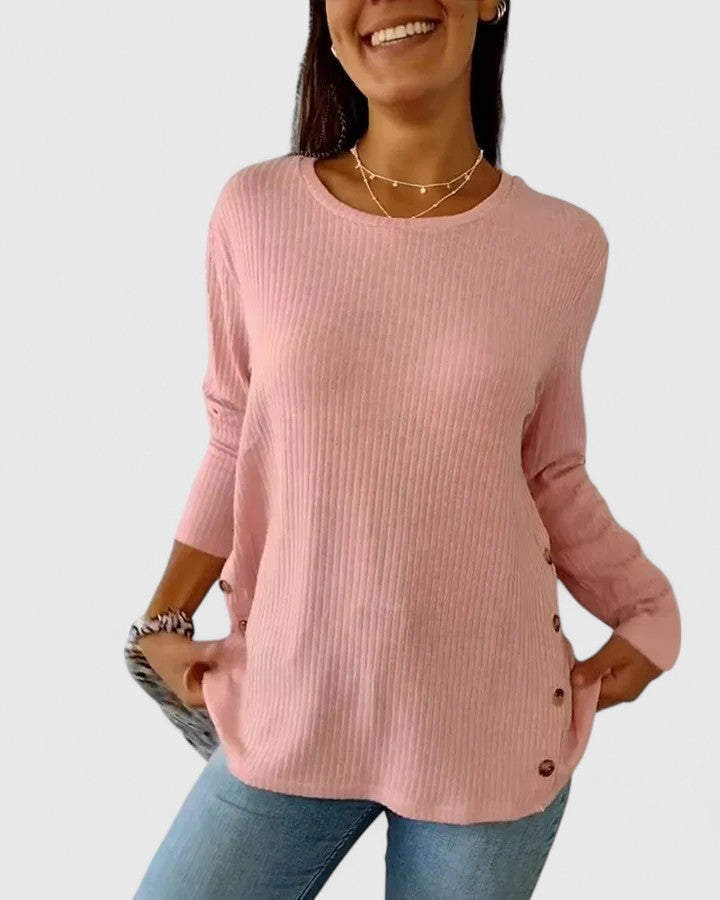 Megan™ | Elegantní top s kulatým výstřihem
