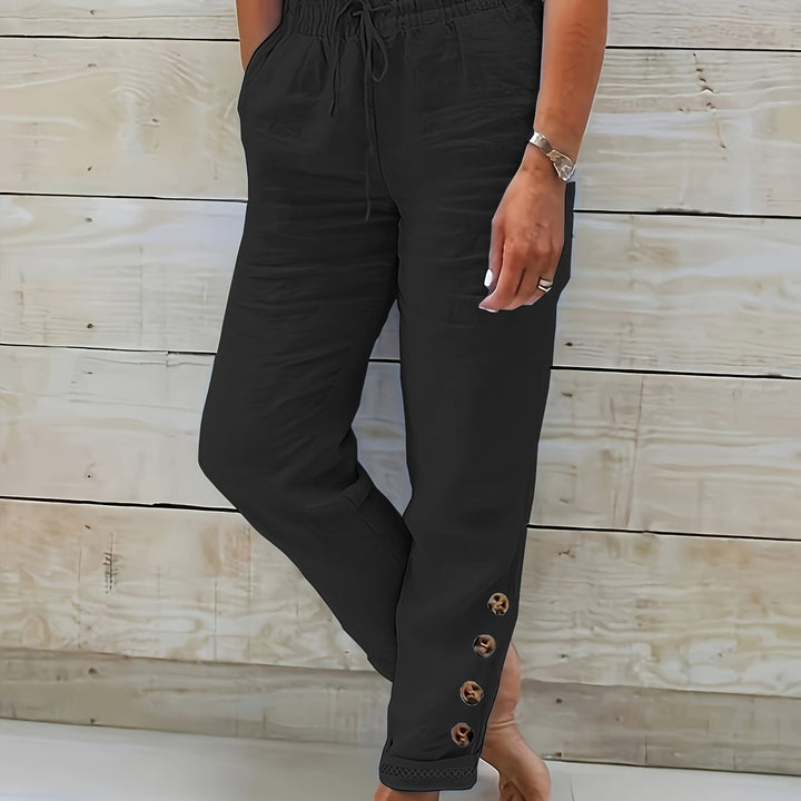 Linnea™ – Schlanke gerade Baumwollhose