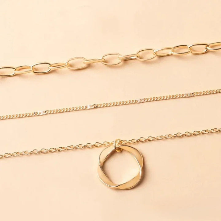 Retro Gold Lagenkette