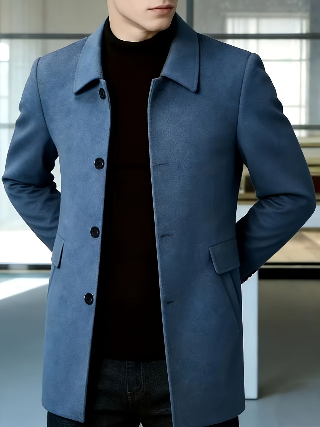 Bennett | Refined Single-Breasted Overcoat with Classic Collar