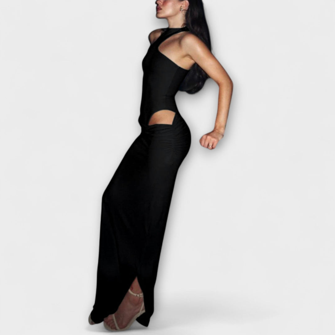 Minna - Vestido Sedutor Sem Mangas com Recortes