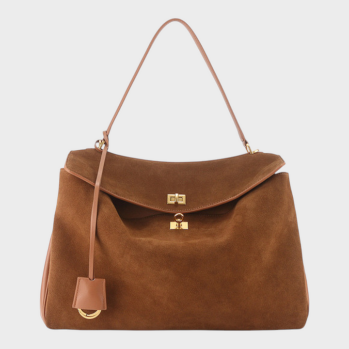 Amandine | Bolsa de ombro com estrutura suave, aba magnética e alça ajustável