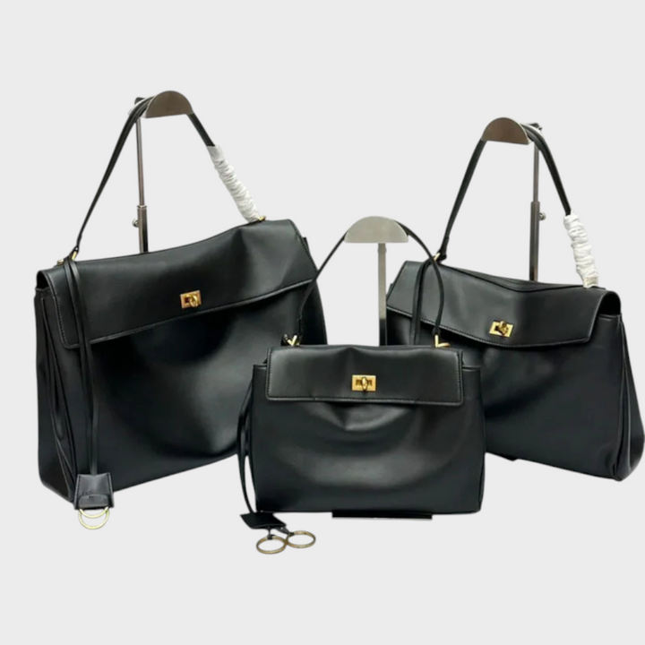 Amandine | Bolsa de ombro com estrutura suave, aba magnética e alça ajustável