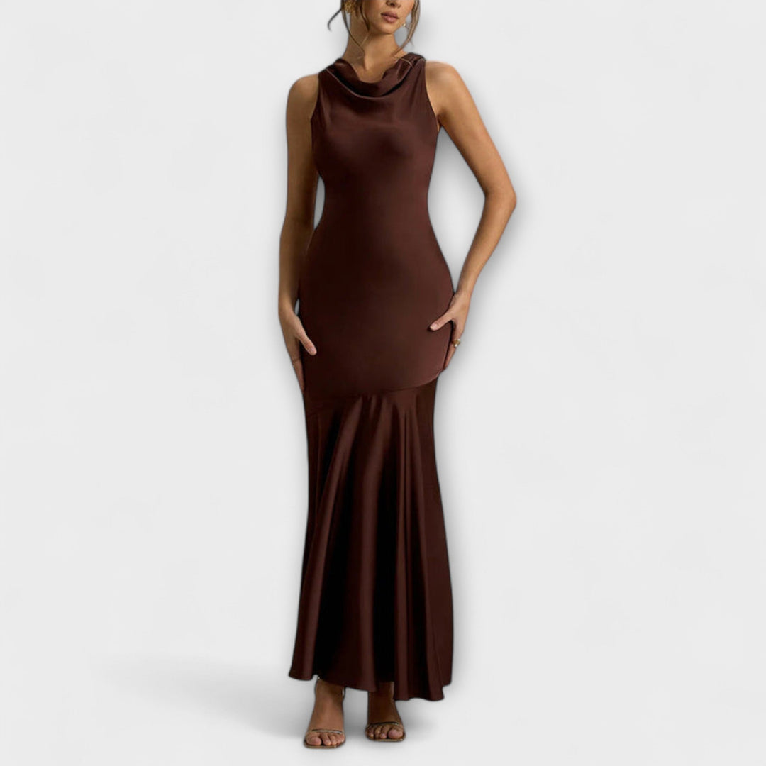 Lennon - Vestido maxi elegante de satén