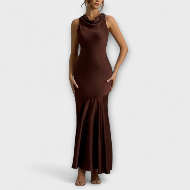 Lennon - Vestido maxi elegante de satén