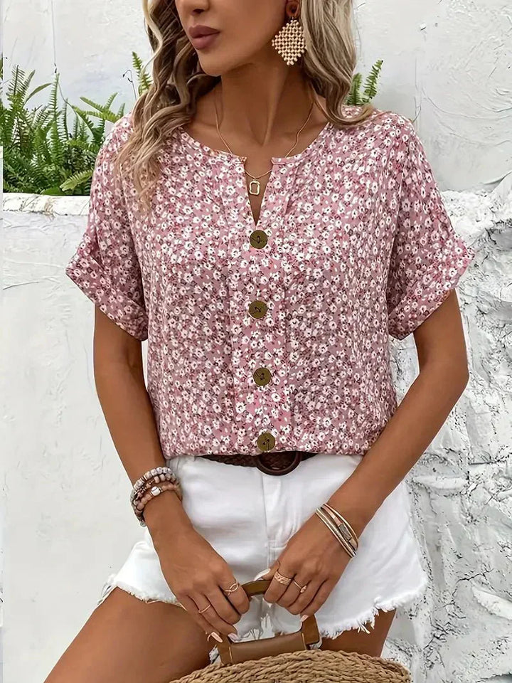 Wolena | Blouse à encolure en V sauvage