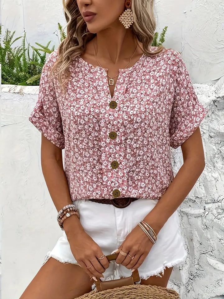 Verna™ | Blouse élégante à imprimé floral
