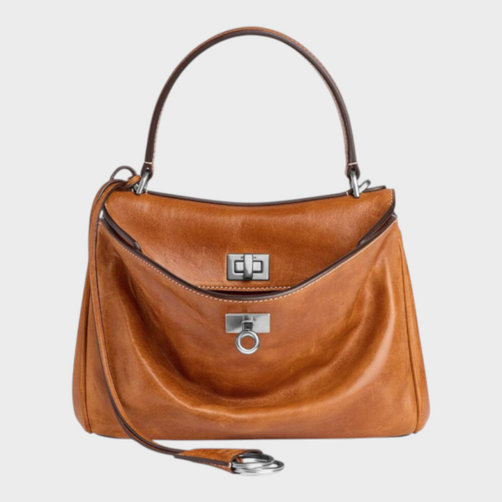 Amandine | Bolsa de ombro com estrutura suave, aba magnética e alça ajustável