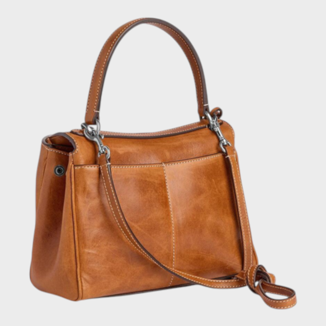 Amandine | Bolsa de ombro com estrutura suave, aba magnética e alça ajustável