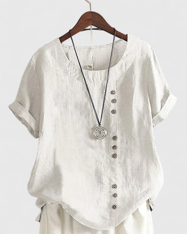 Elisavie | Bequeme Bluse mit kurzen Ärmeln