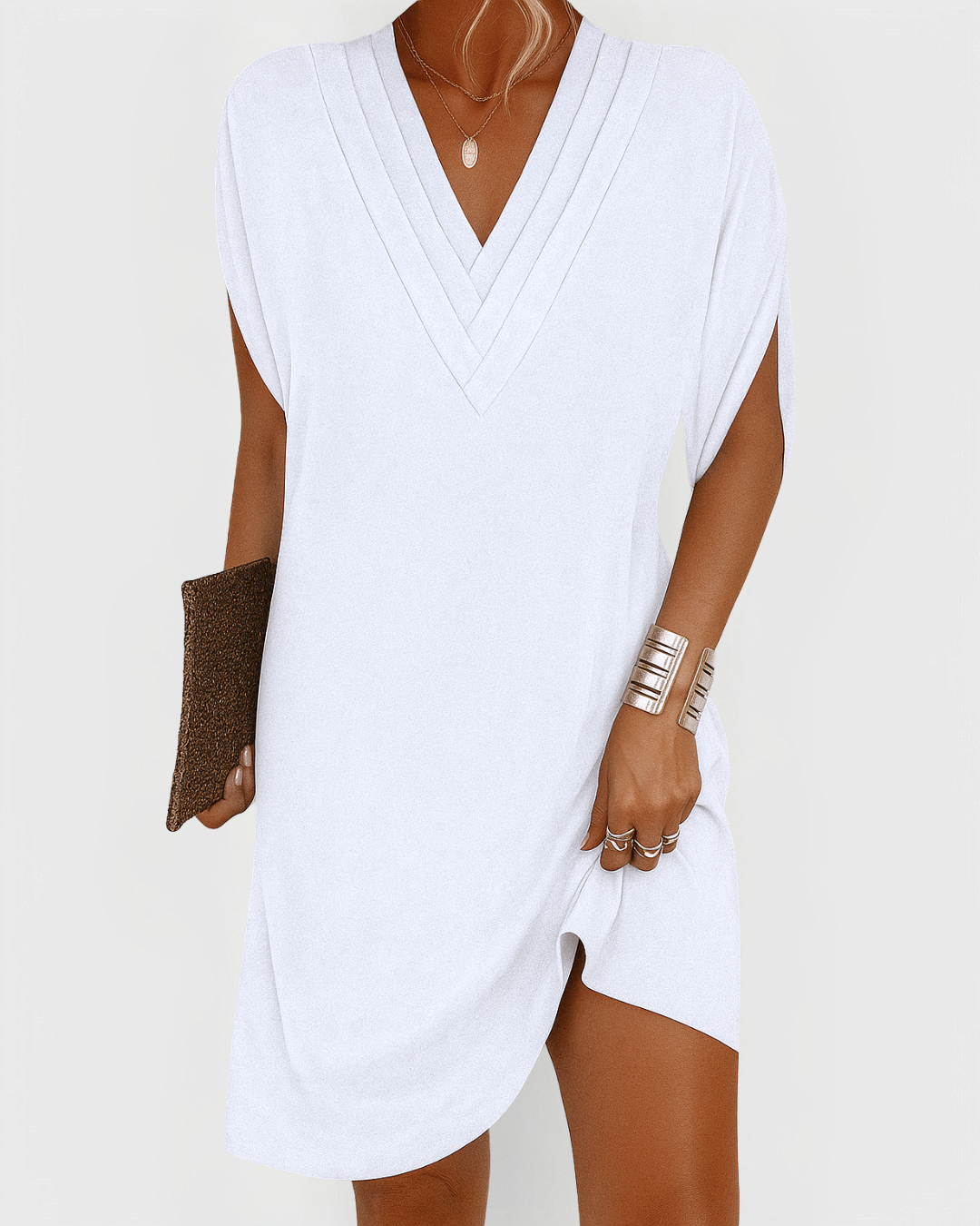 Rachel™ | Vestido Casual Curto com Decote V