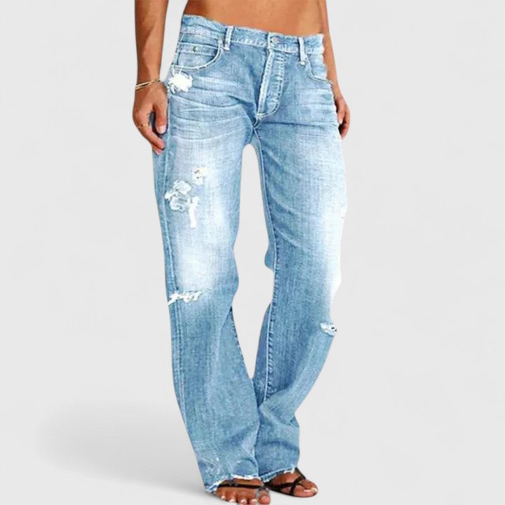 Selah | Moderne jeans med vidde i benene, afslappet talje og flydende silhuet