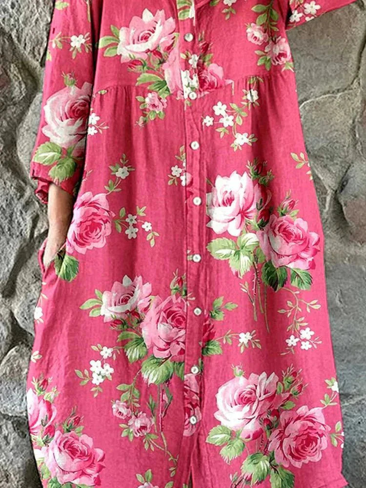 Maddie | Kunstvolles Blumenkleid