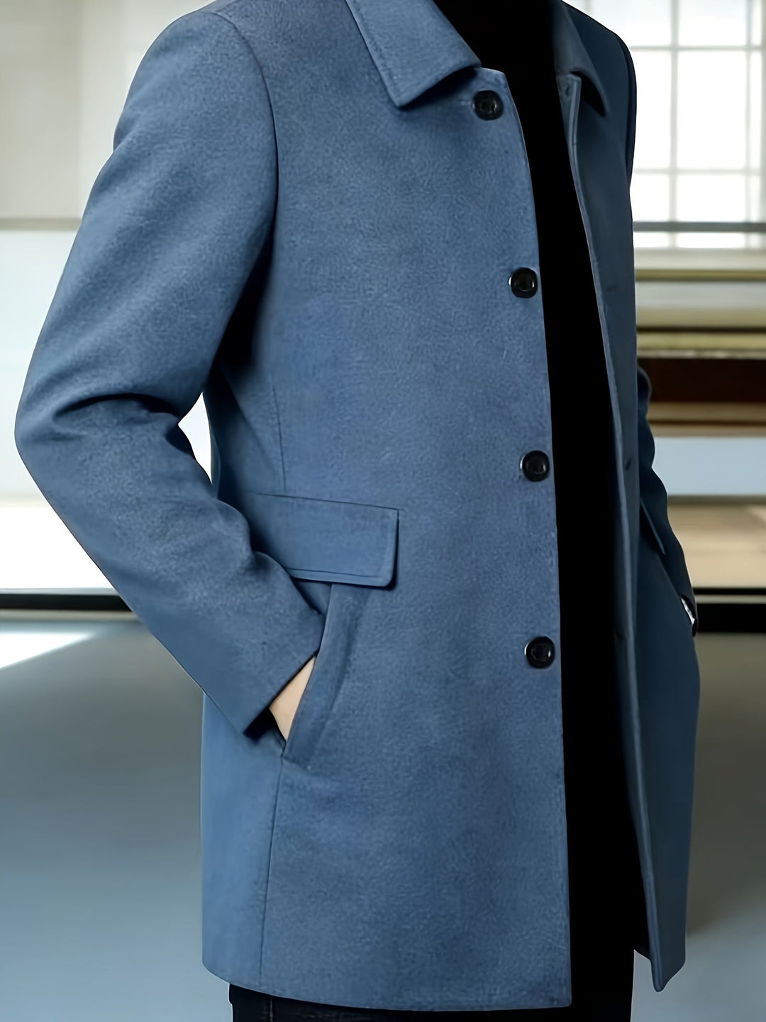 Bennett | Refined Single-Breasted Overcoat with Classic Collar