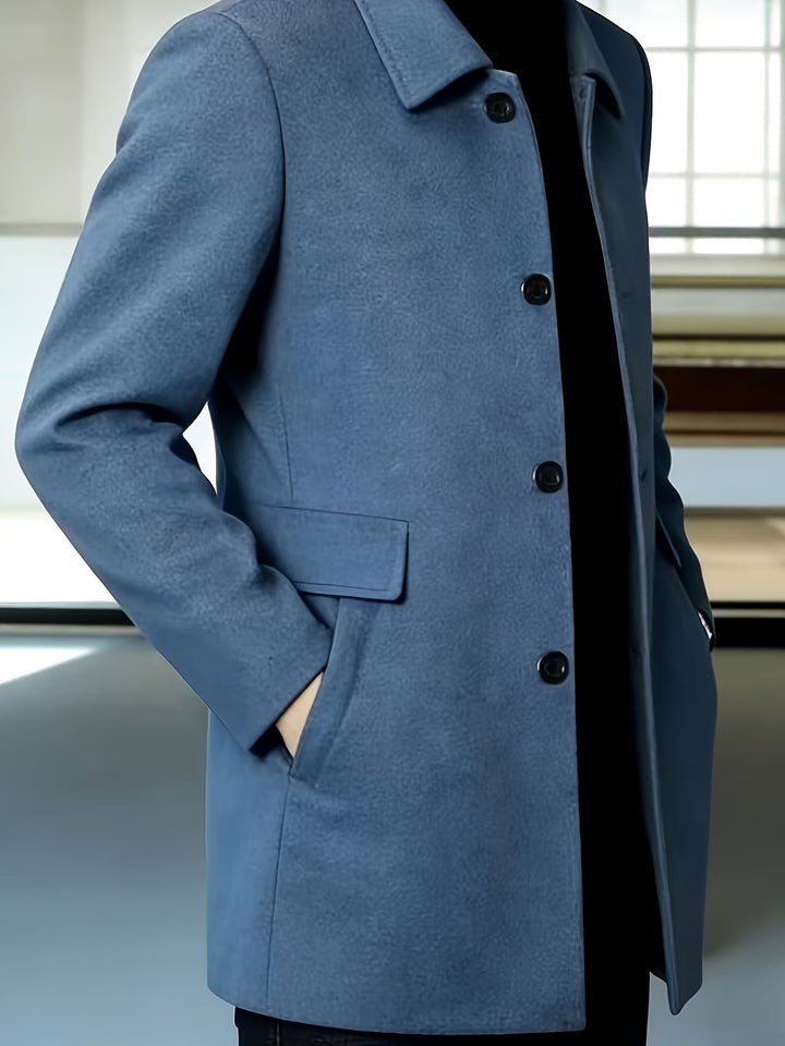 Bennett | Refined Single-Breasted Overcoat with Classic Collar