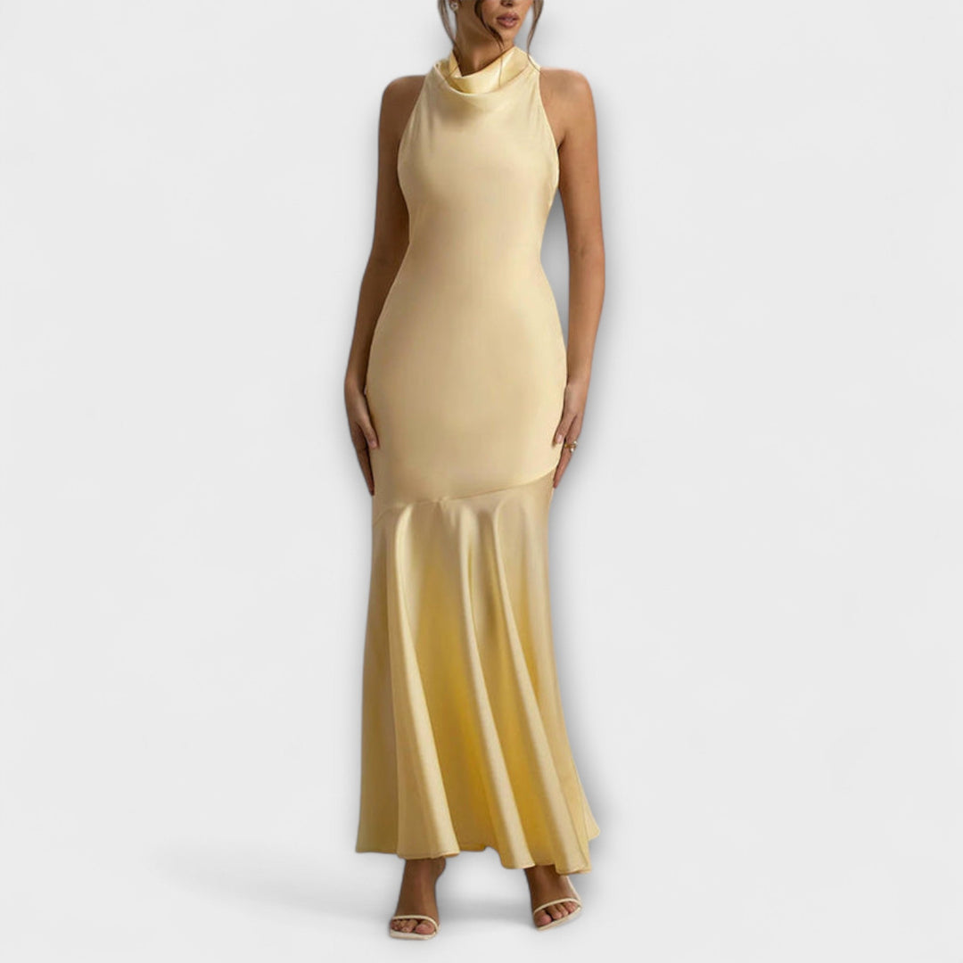 Lennon - Vestido maxi elegante de satén