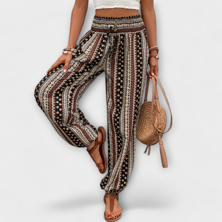 Scarlett - Pantaloni con Motivo Etnico