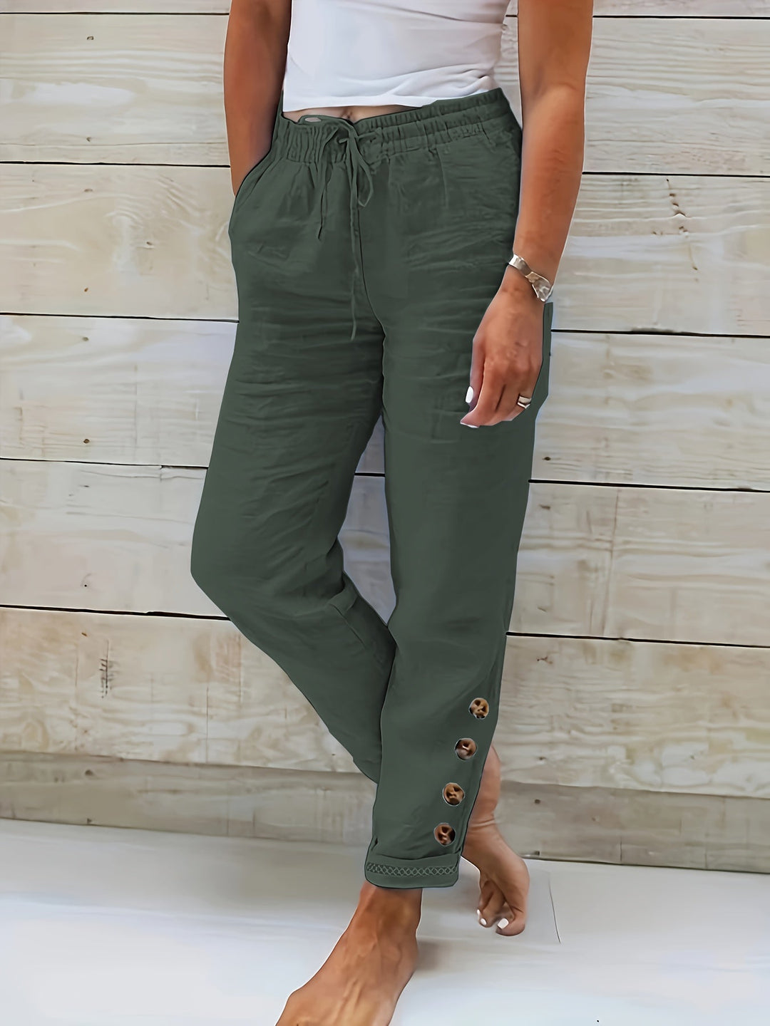 Linnea™ – Schlanke gerade Baumwollhose