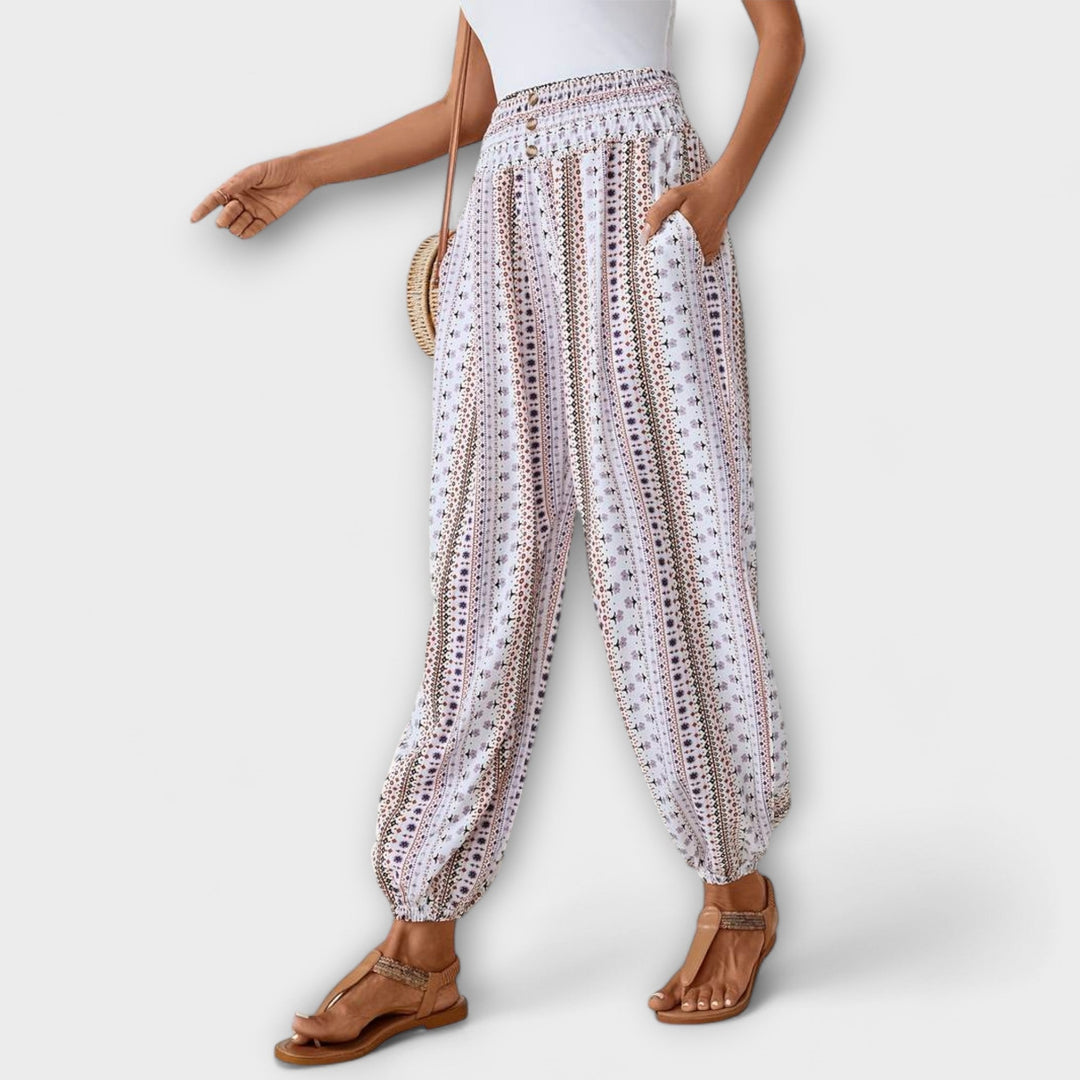 Scarlett - Pantaloni con Motivo Etnico