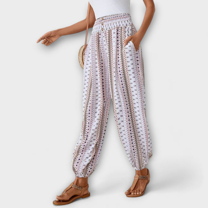 Scarlett - Pantaloni con Motivo Etnico