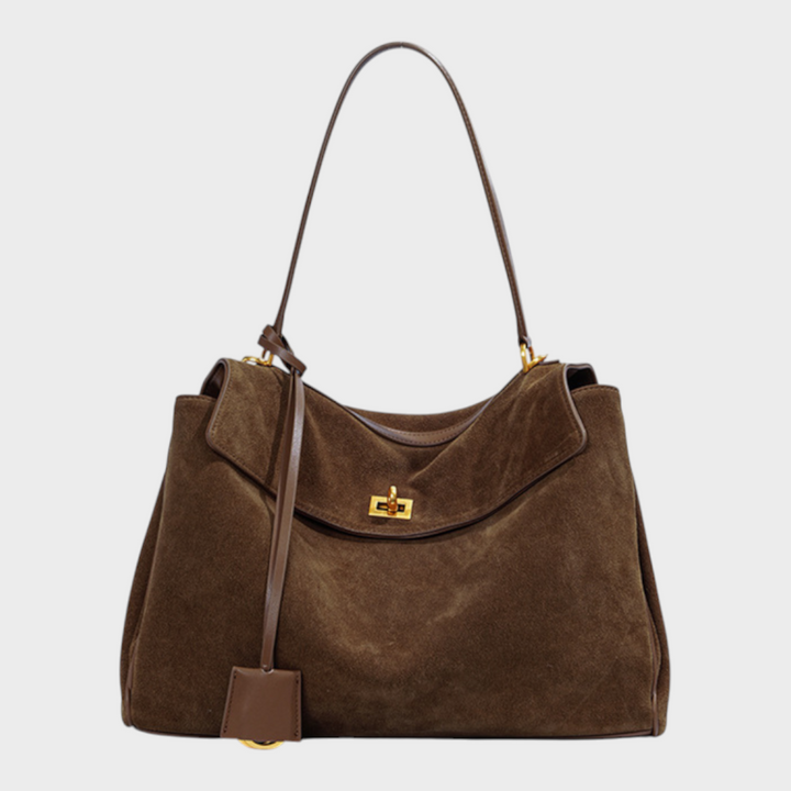 Amandine | Bolsa de ombro com estrutura suave, aba magnética e alça ajustável