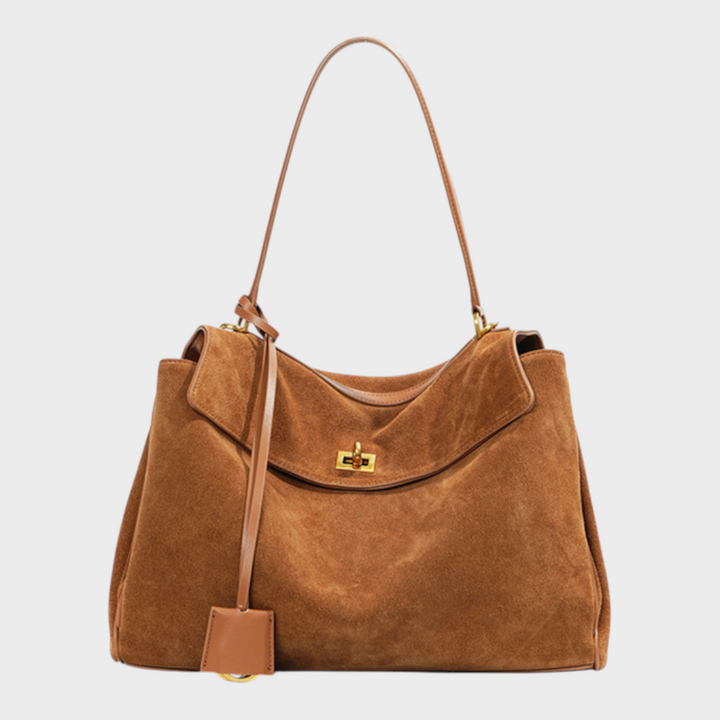 Amandine | Bolsa de ombro com estrutura suave, aba magnética e alça ajustável