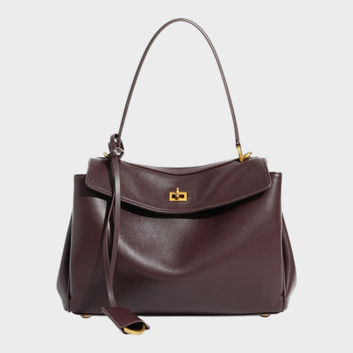 Amandine | Bolsa de ombro com estrutura suave, aba magnética e alça ajustável