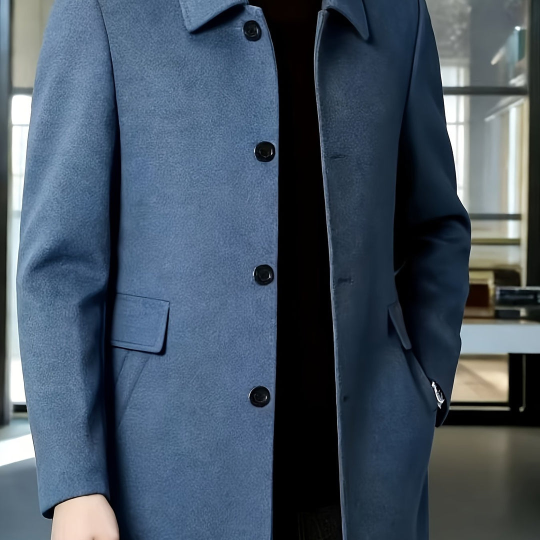 Bennett | Refined Single-Breasted Overcoat with Classic Collar